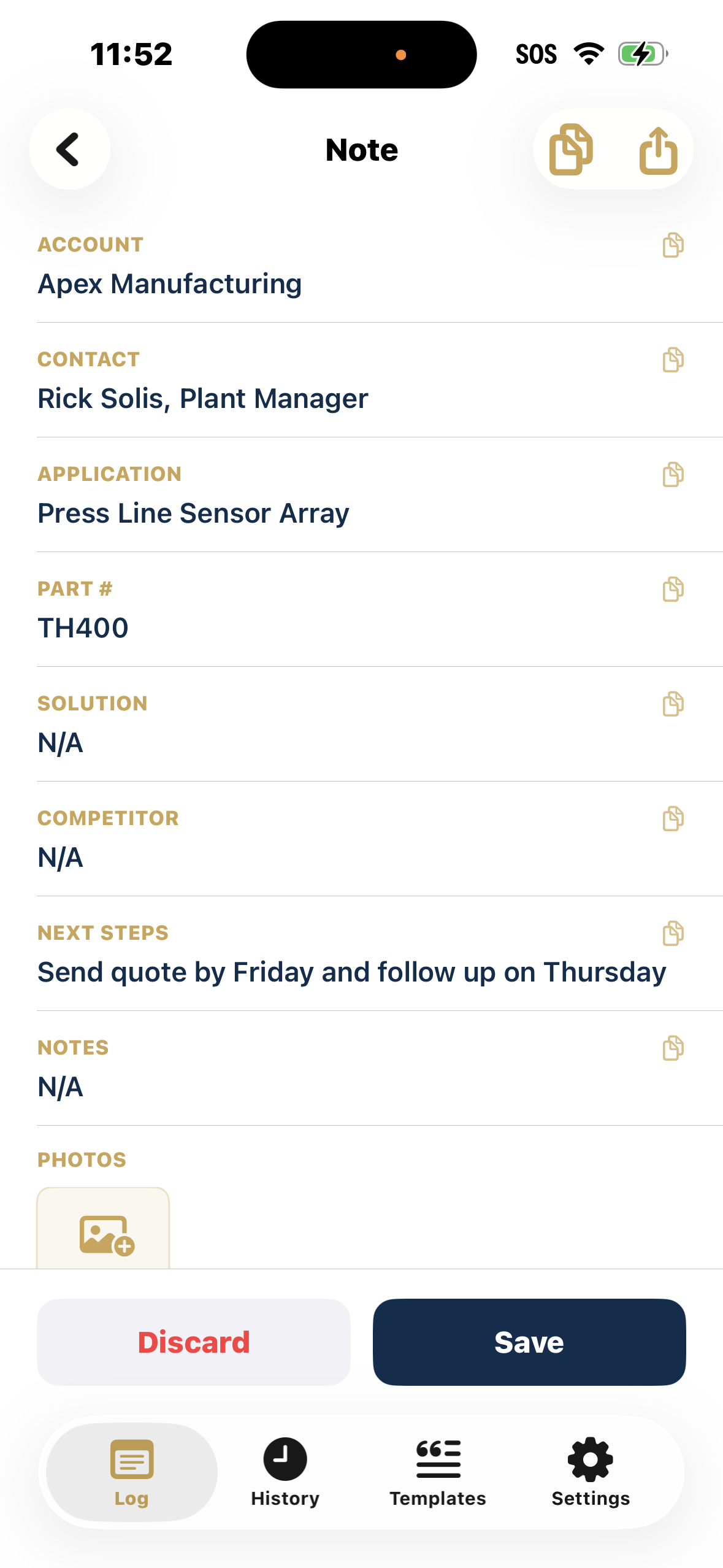 Structured Field Note